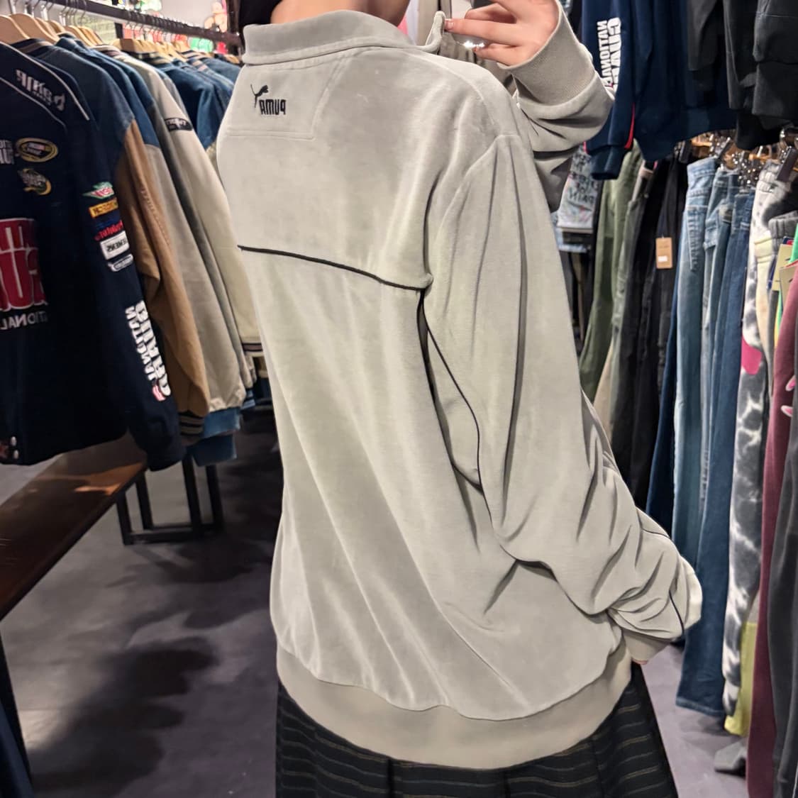 [IM] Puma 퓨마 벨벳 트랙 자켓 그레이 상품이미지5