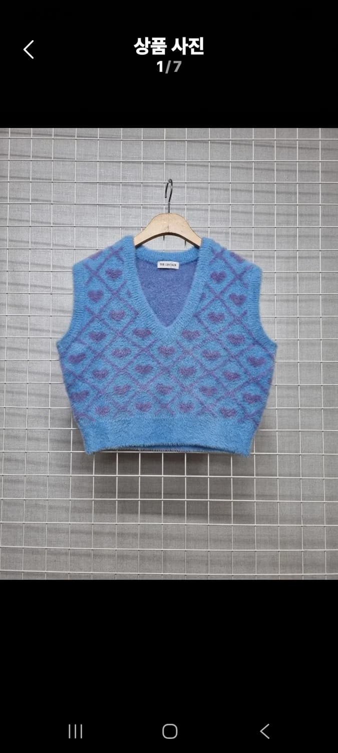 (택포) 더센토르 한지민 하트 니트베스트 니트조끼 상품이미지2