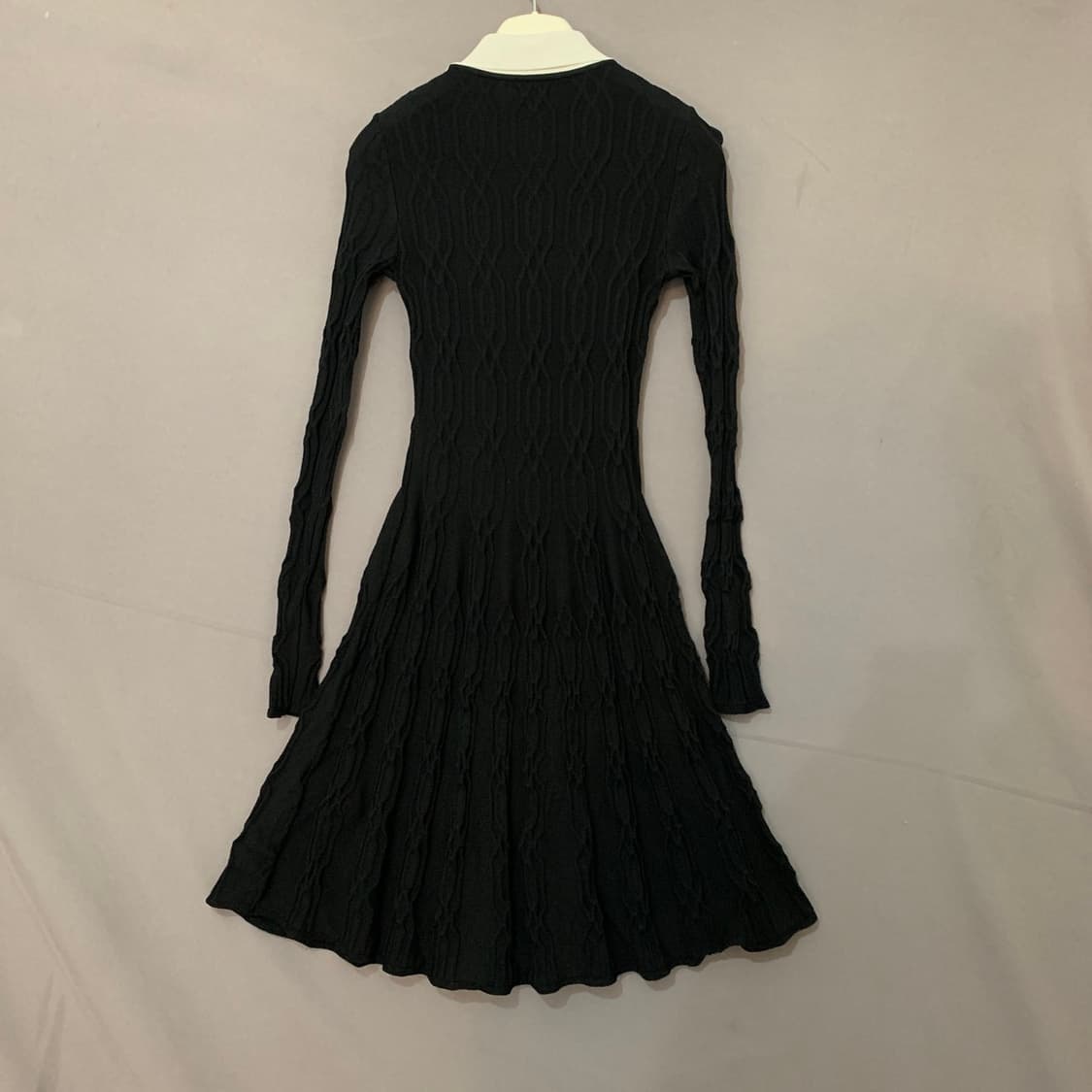 1 SANDRO 산드로 꽈배기 케이블 A라인 니트 원피스 상품이미지3