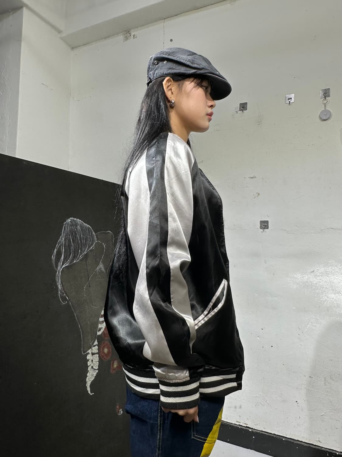 Jpn 일본빈티지 오리엔탈 모 블랙 스카잔 자켓 상품이미지5