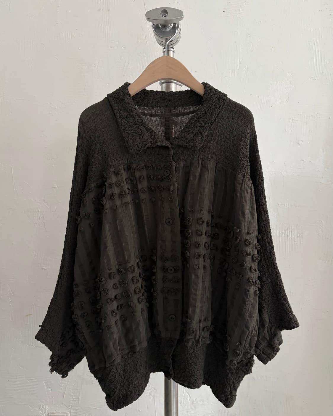 Issey Miyake me 이세이미야케 카키 가디건 블라우스 상품이미지5