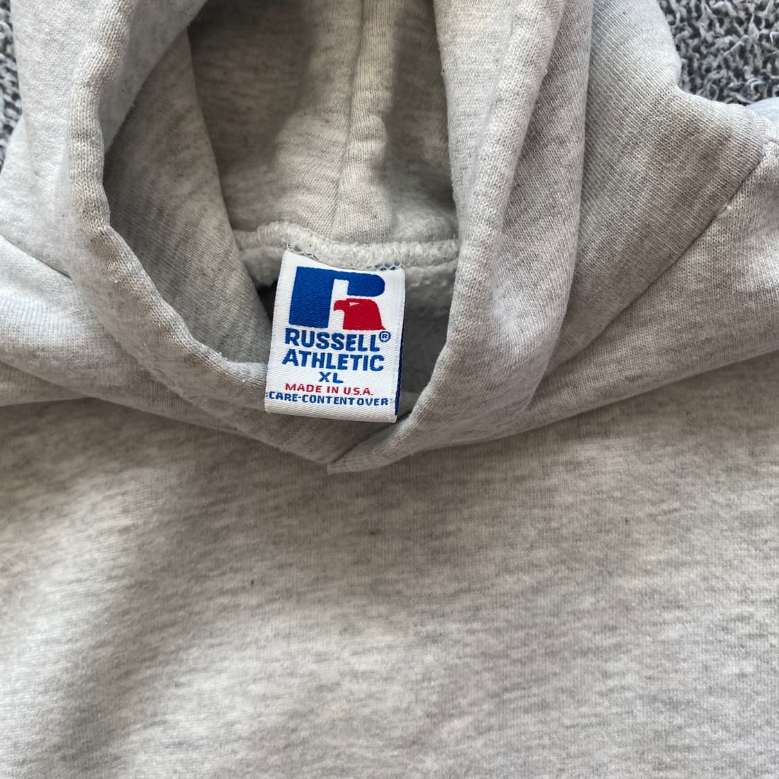 90s made in use 러셀 라이트그레이 후드티 상품이미지2