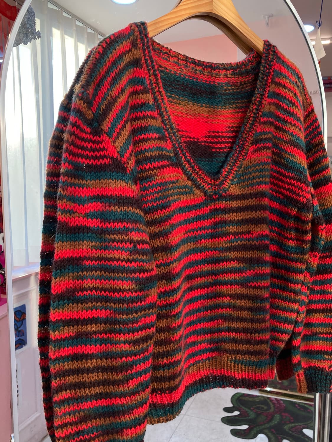 빈티지 울 브이넥 크롭 니트 상품이미지2