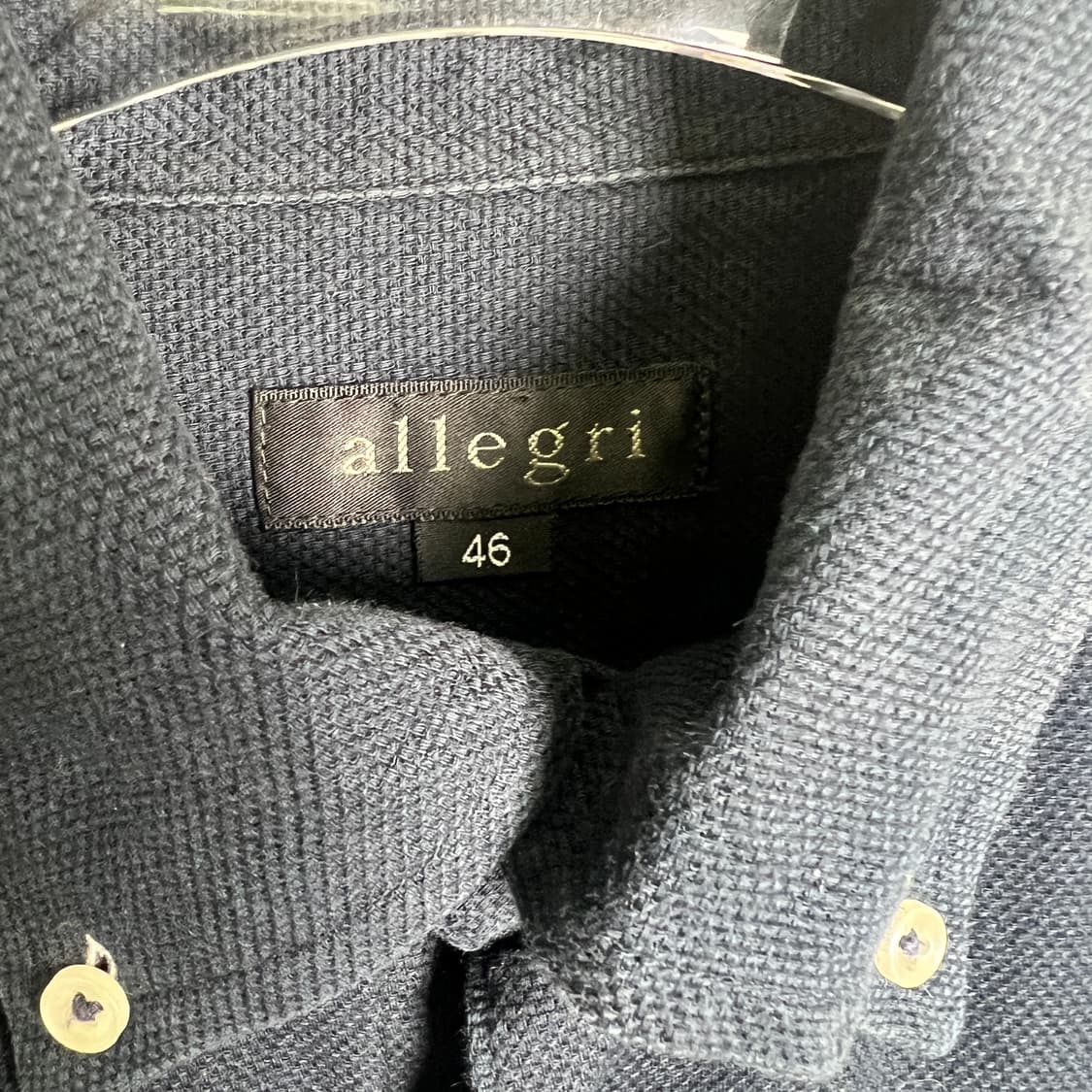 Allegri 알레그리 네이비 버튼 다운 셔츠 46 상품이미지4