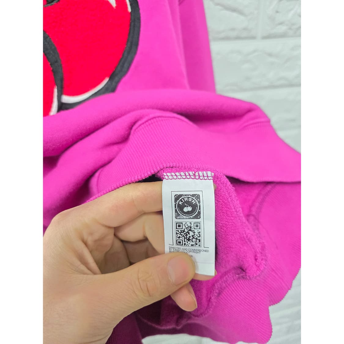 택포) 키르시 체리 맨투맨 핑크 XL 상품이미지3