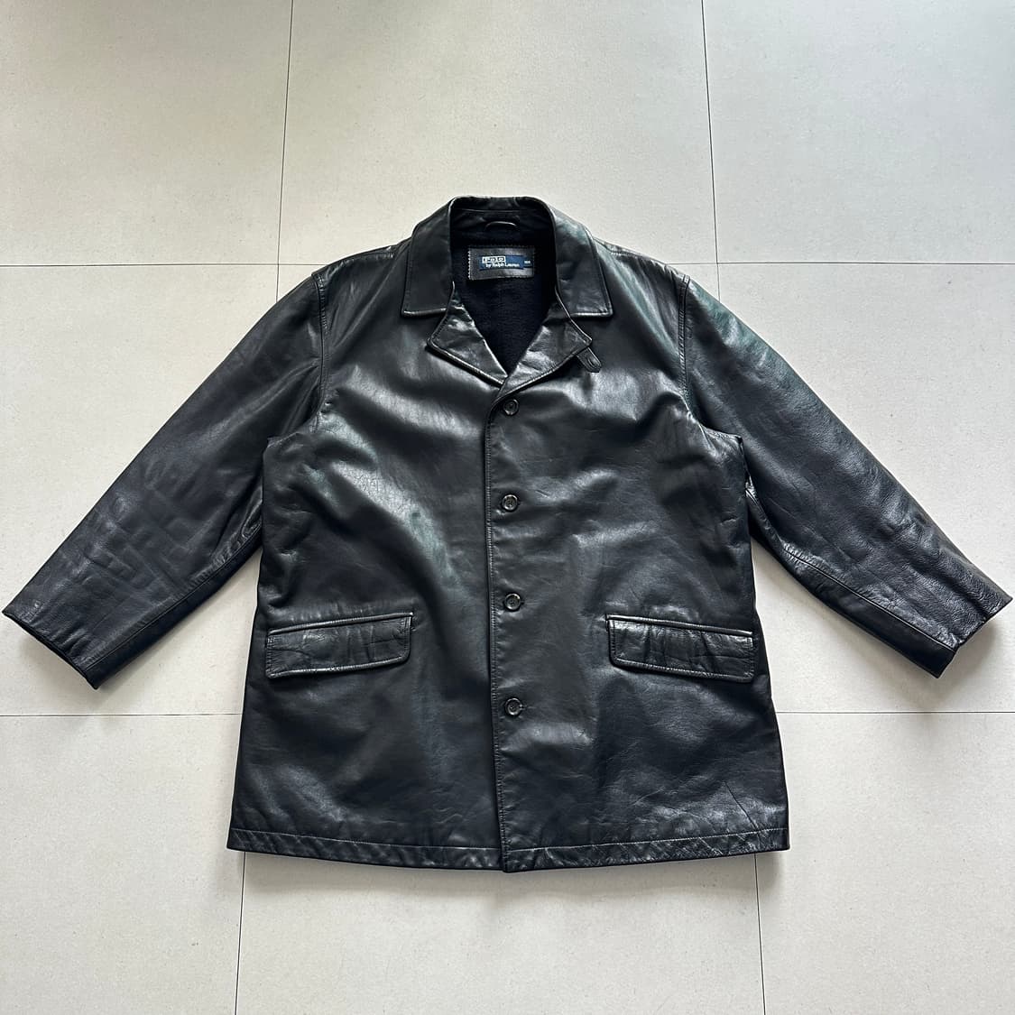 90s 폴로 랄프로렌 소가죽 하프코트 자켓 100  상품이미지7