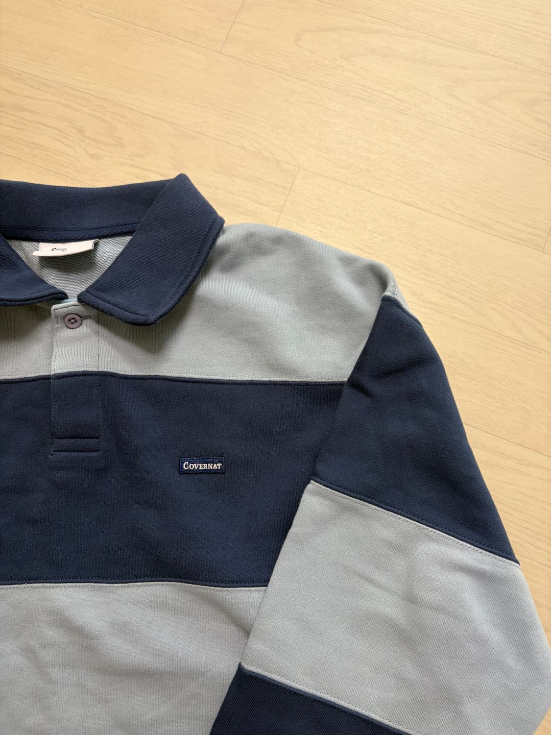 커버낫 스트라이프 럭비티 맨투맨 카라티 상품이미지2