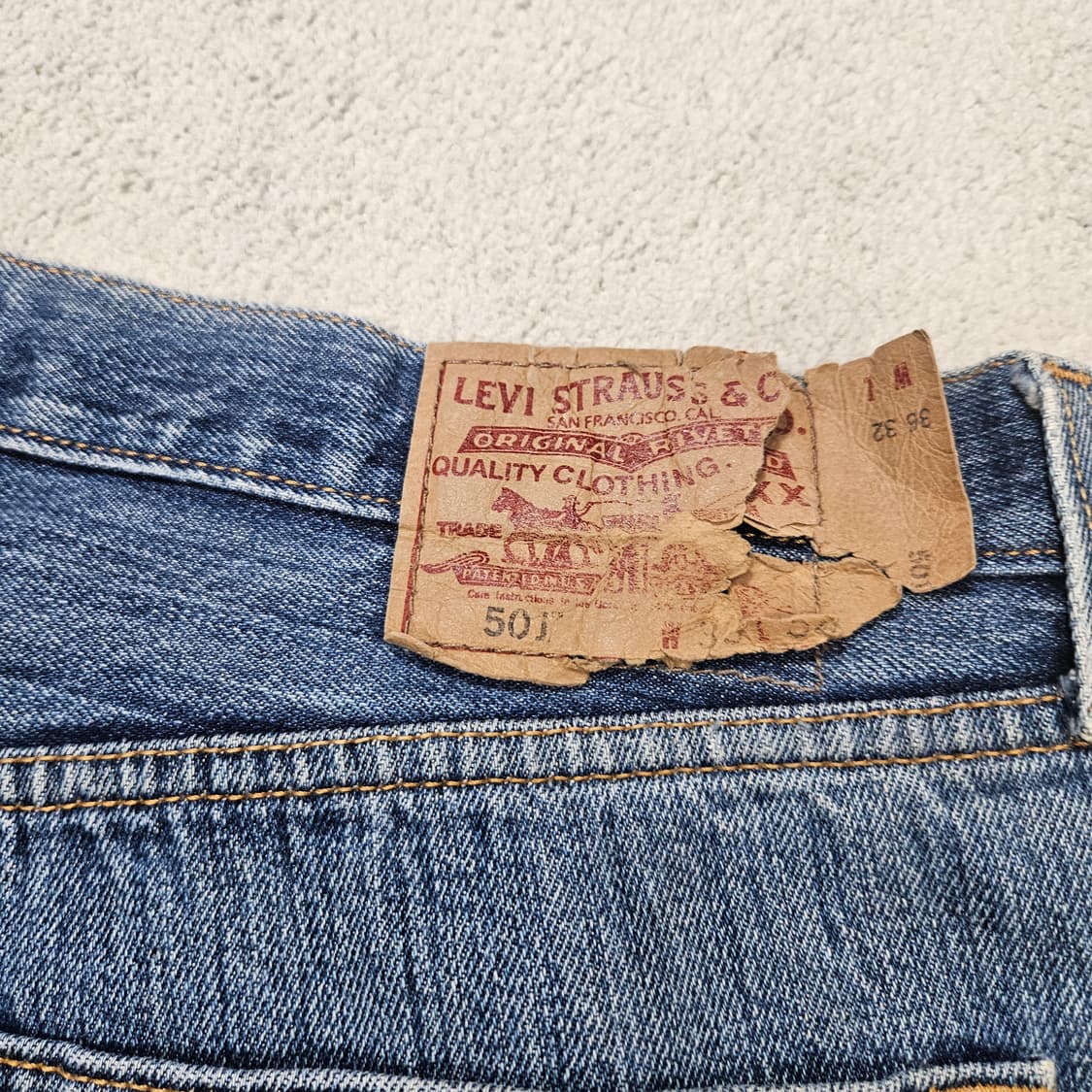 00s 리바이스 501 데님 36 32 상품이미지5
