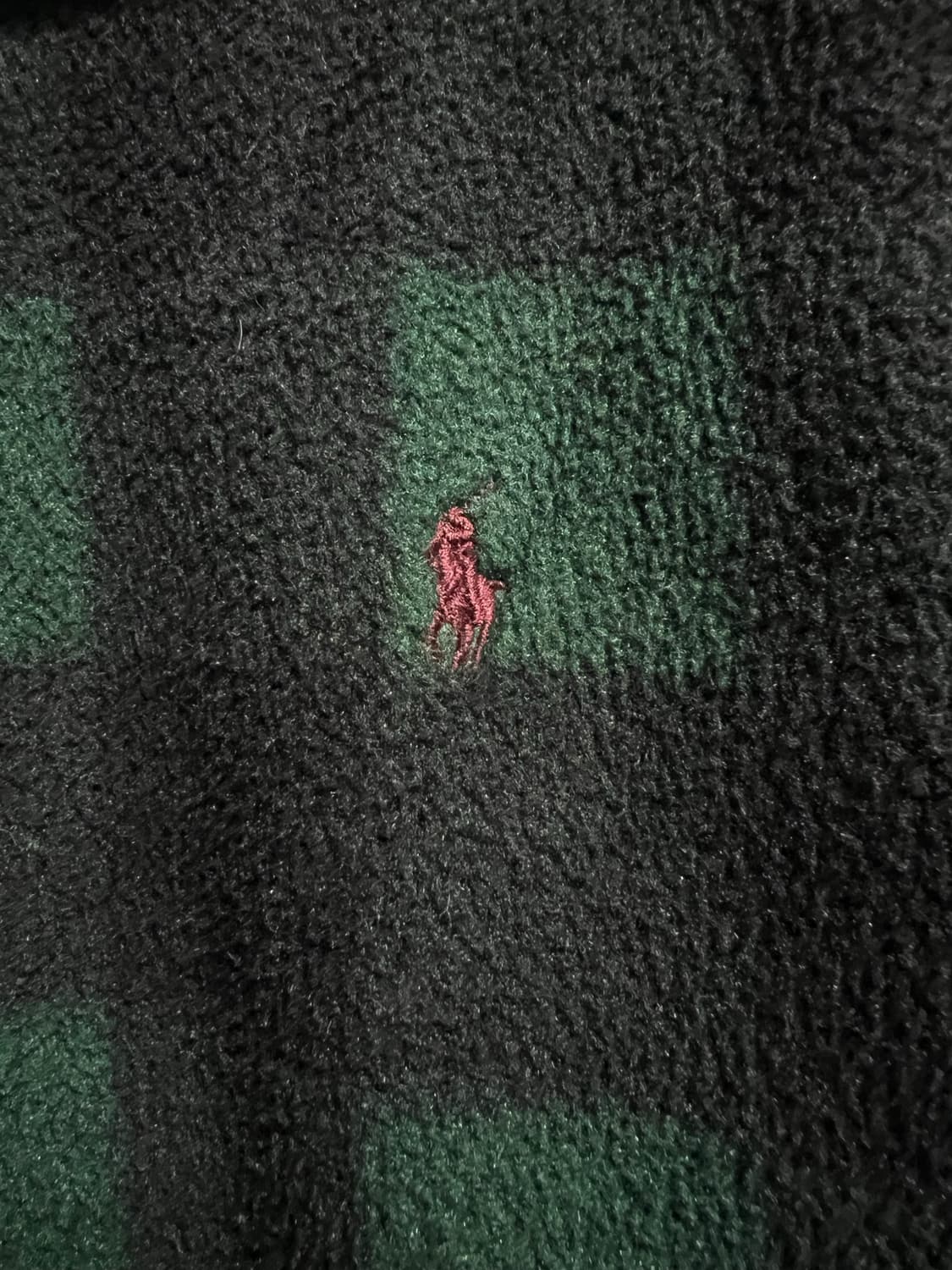 폴로 랄프로렌 그린 체크 플리스 집업 자켓 상품이미지4