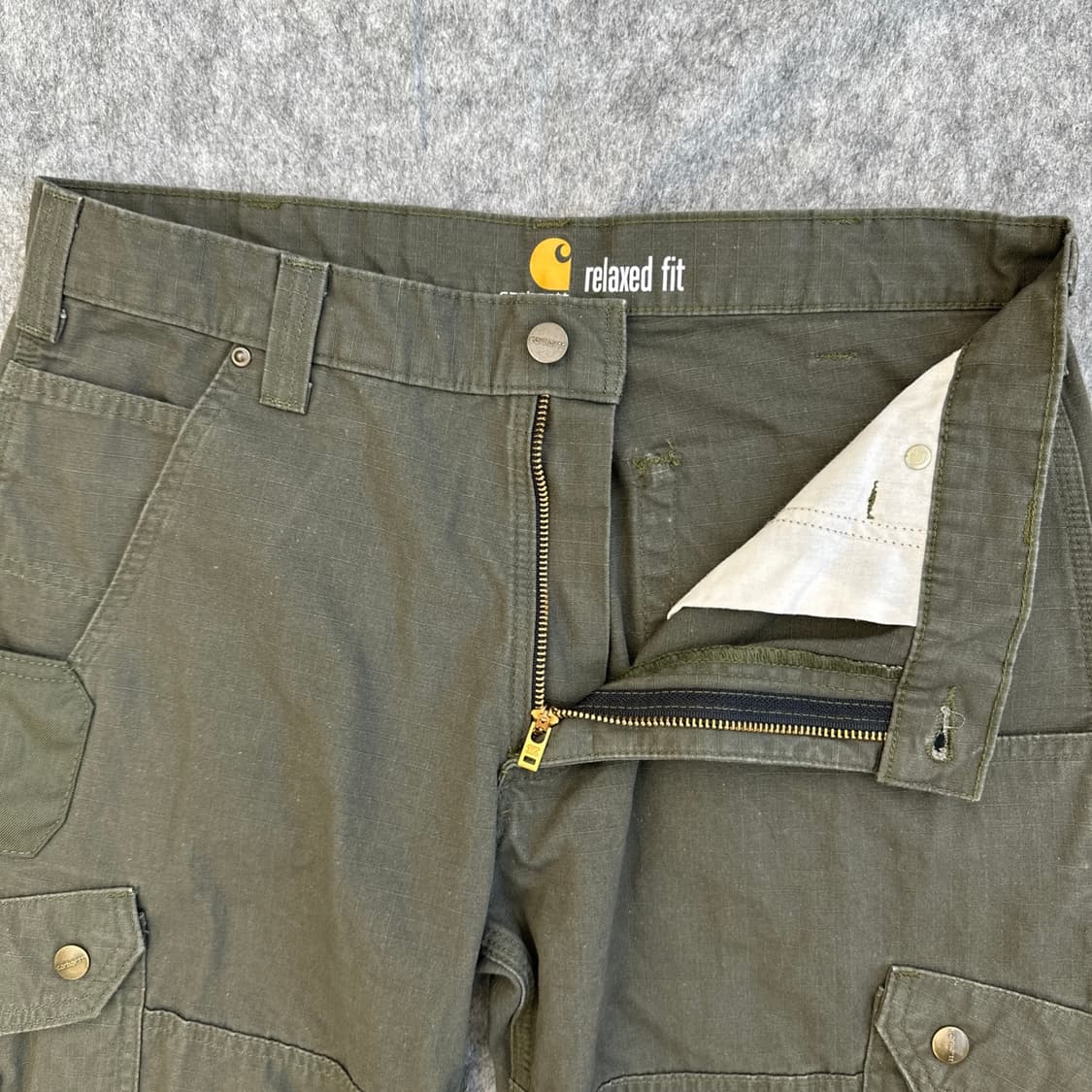 [33]칼하트 B342  립스탑 더블니 카고 워크팬츠 밀리터리 상품이미지4