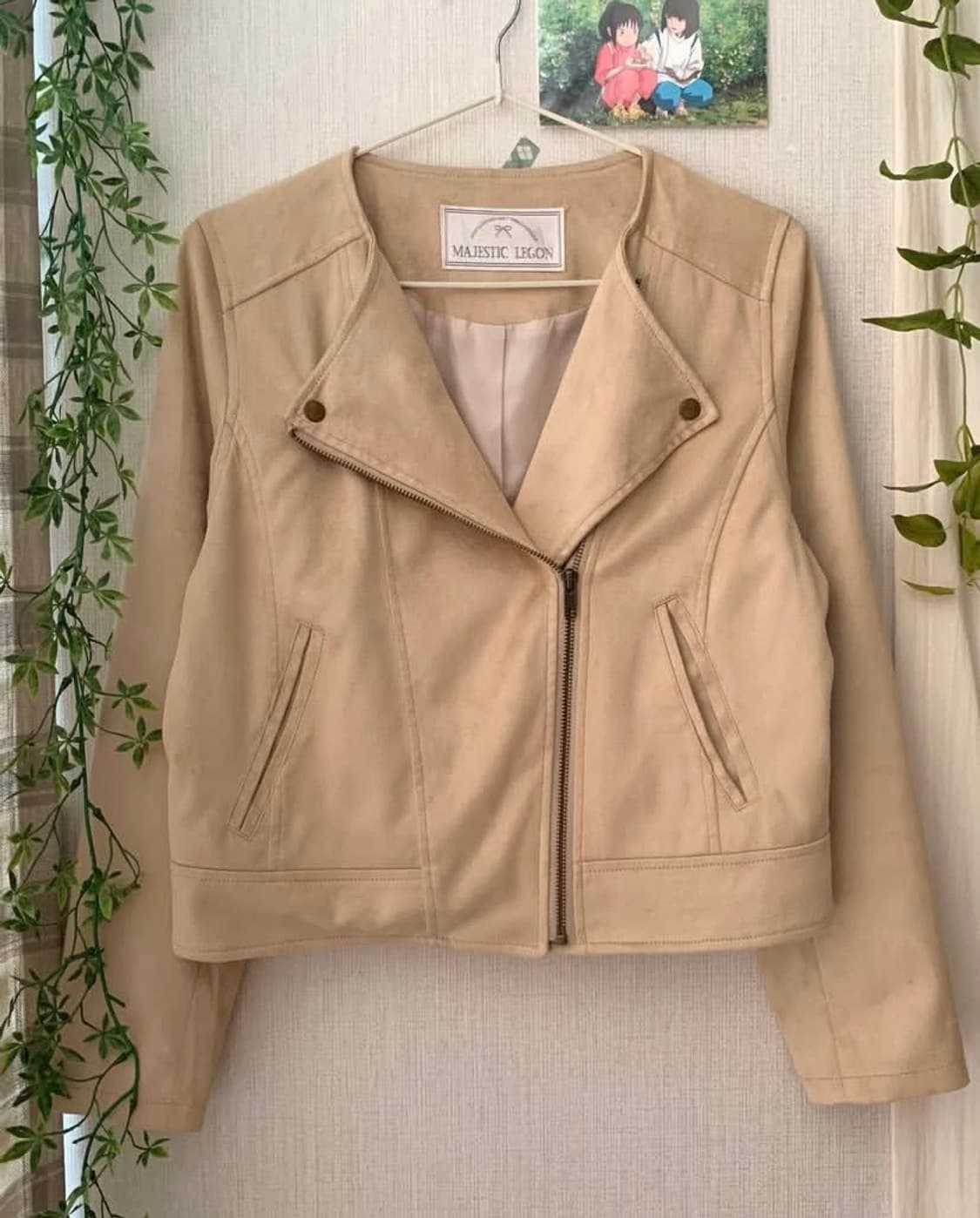 마제스틱 레곤 스웨이드 크롭 자켓 상품이미지1