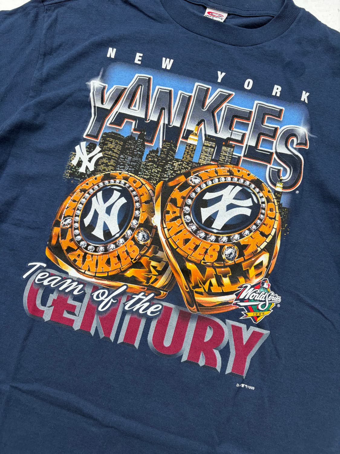 90s New York Yankees Tee (navy) 상품이미지5