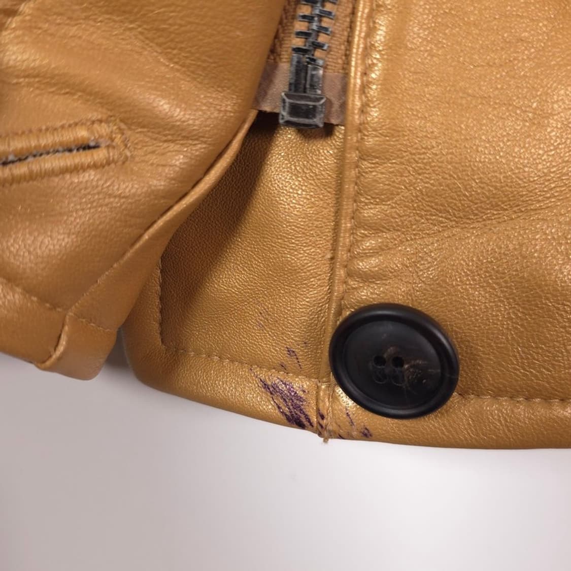 카루소 리얼 양가죽 100% 견장 숏 레더 자켓 55 상품이미지6