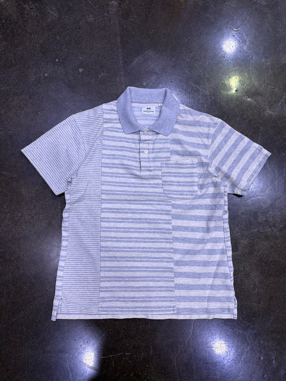 유니클로 x 엔지니어드가먼츠 폴로 절개 pkt 티셔츠 M 상품이미지1