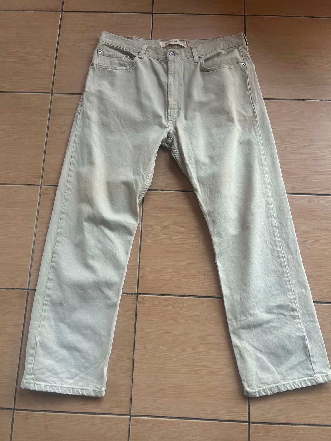 00‘s 리바이스505 크림진 38(36)in 상품이미지1