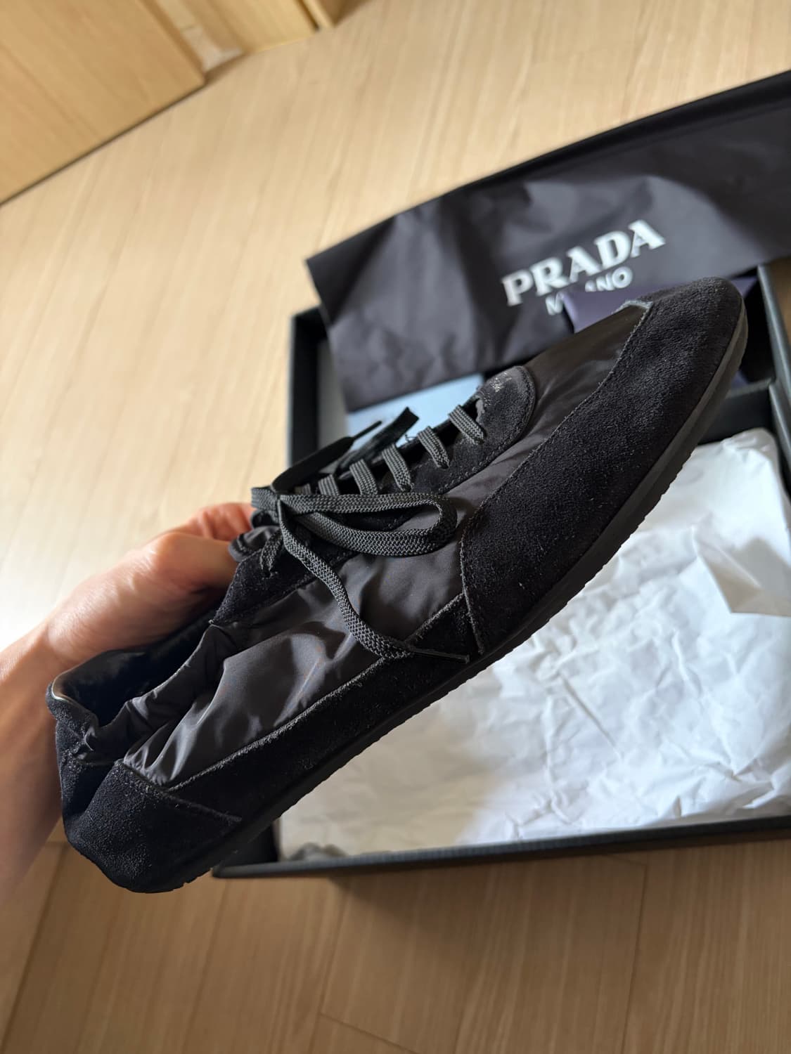 [285] 프라다 컬랩스 블랙 uk9.5 상품이미지3