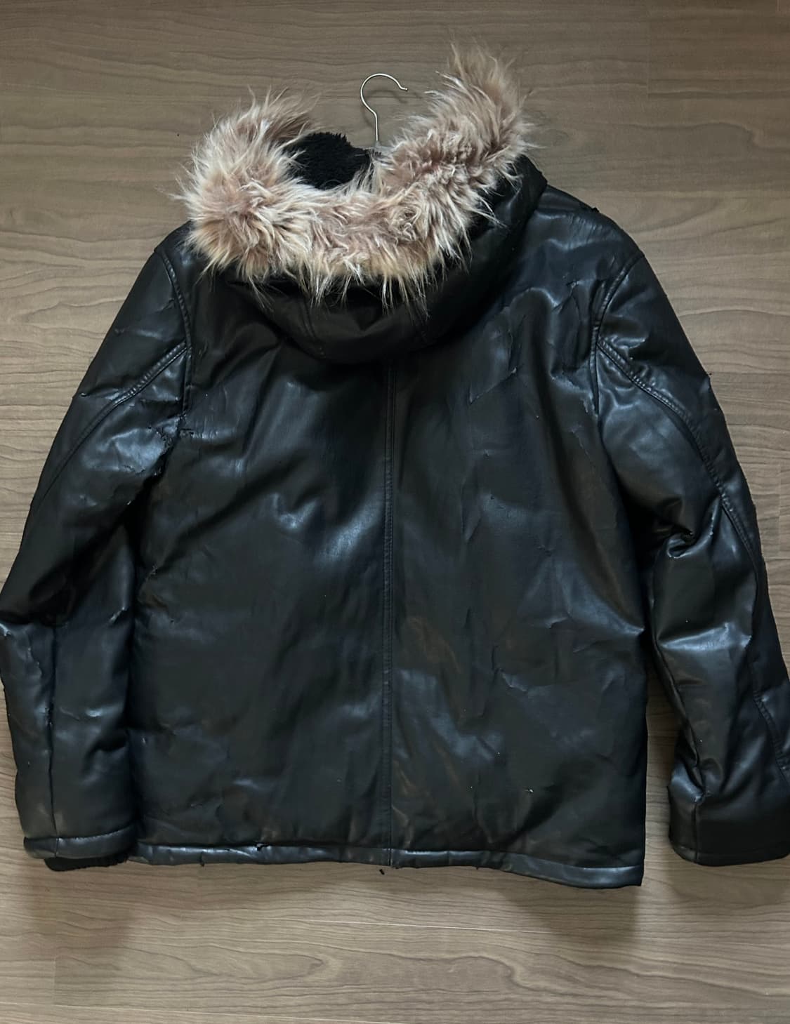 타케오키쿠치 후드 퍼 가죽자켓 상품이미지3