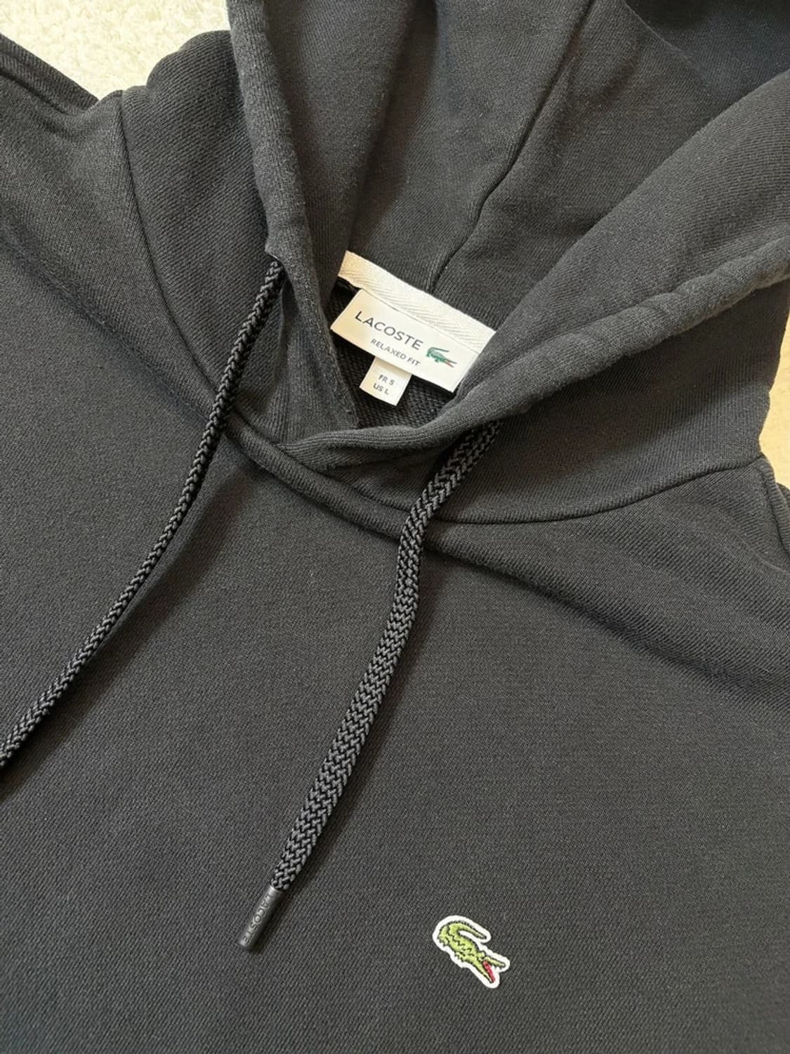 라코스테 헤비코튼 로고 오버 후드티 pn6179 상품이미지3