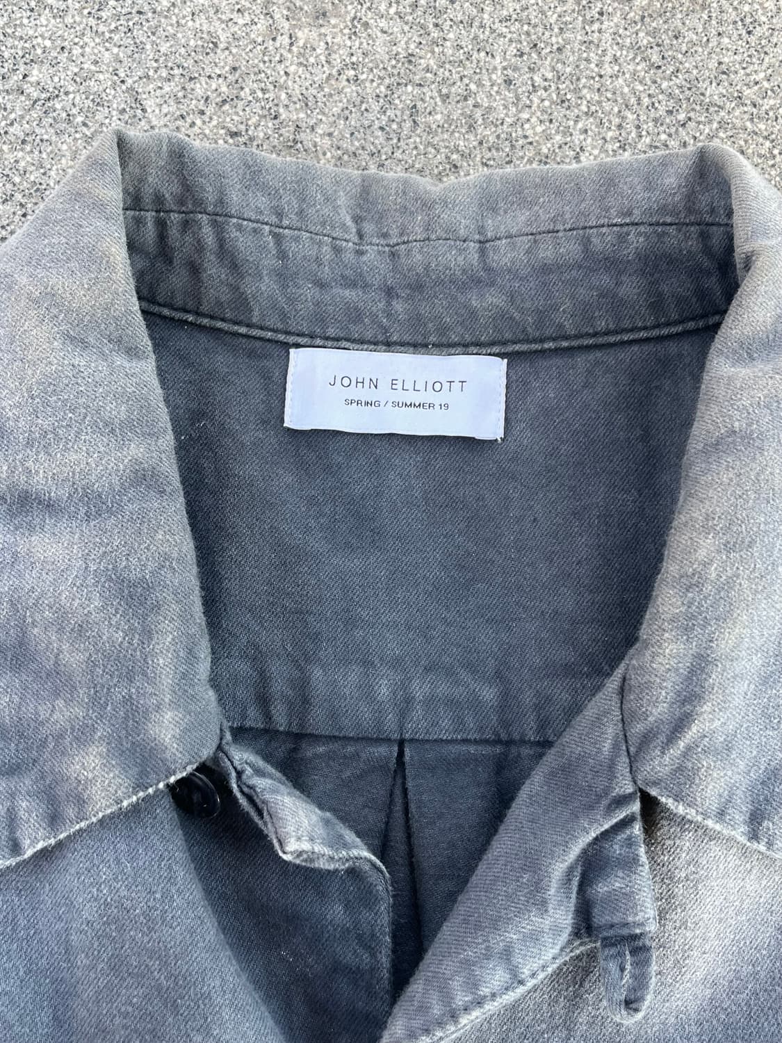 John elliott 19ss 디스트레스드 코튼 캠프 셔츠 상품이미지5