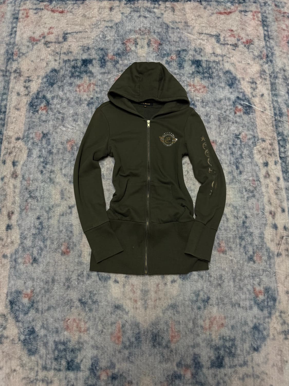 Egoist y2k khaki bizz wings hoodie 상품이미지3