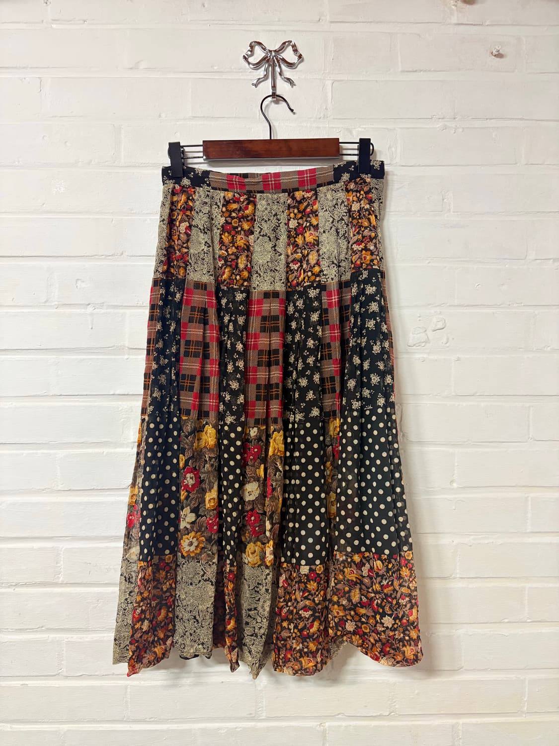 jpn vintage patchwork skirt 상품이미지2