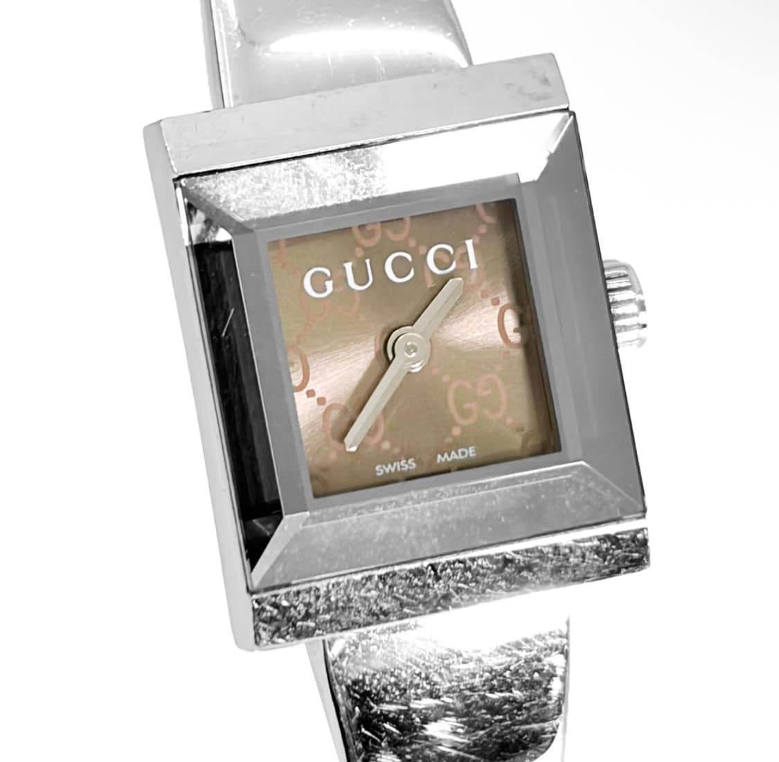[OS] 구찌 여성 GG로고 사각 스퀘어 베이지 프레임 여성 뱅글 시계 상품이미지5