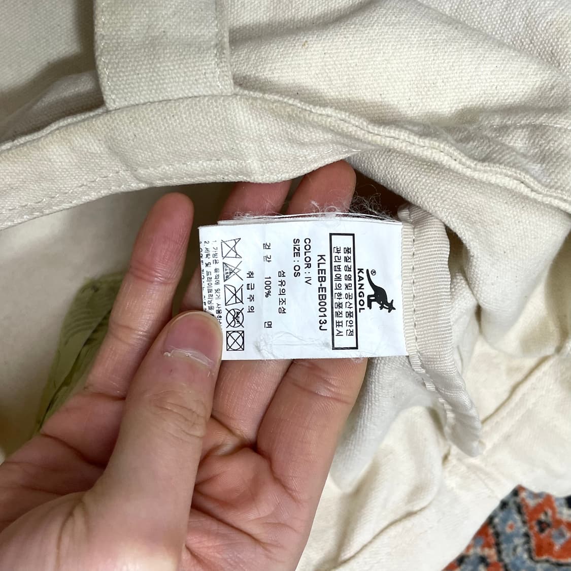 캉골 베이지 캔버스 에코백 상품이미지4