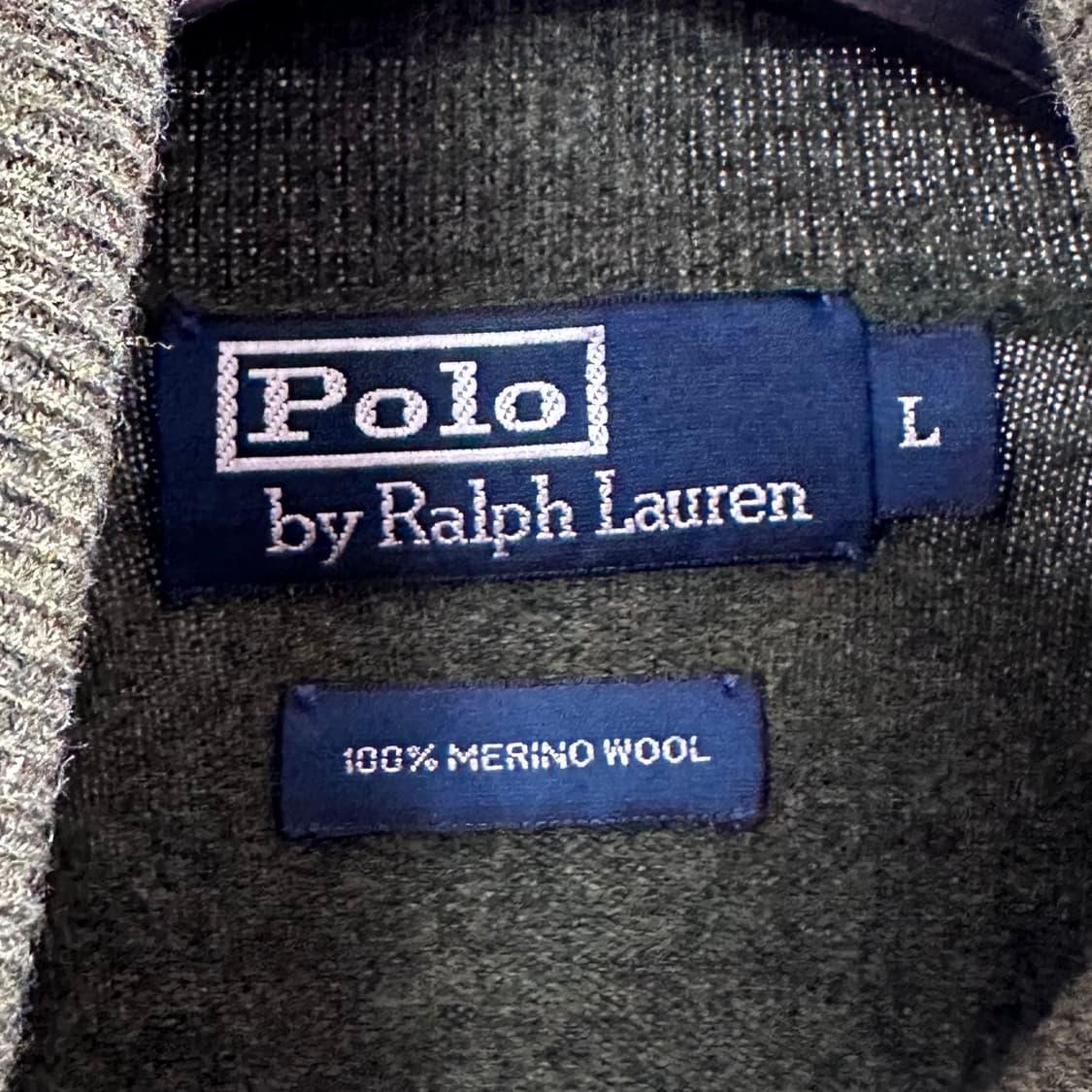 폴로 메리노 울 카키 터틀넥 니트  (va.116) 상품이미지4