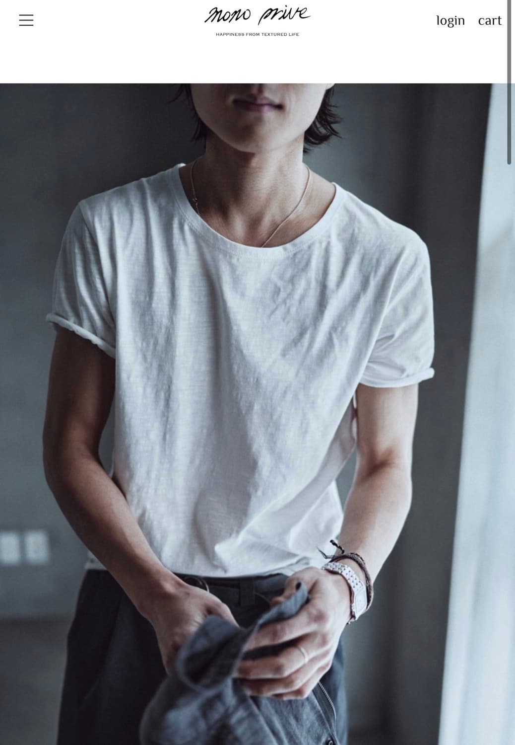 textured roll half sleeve 상품이미지1