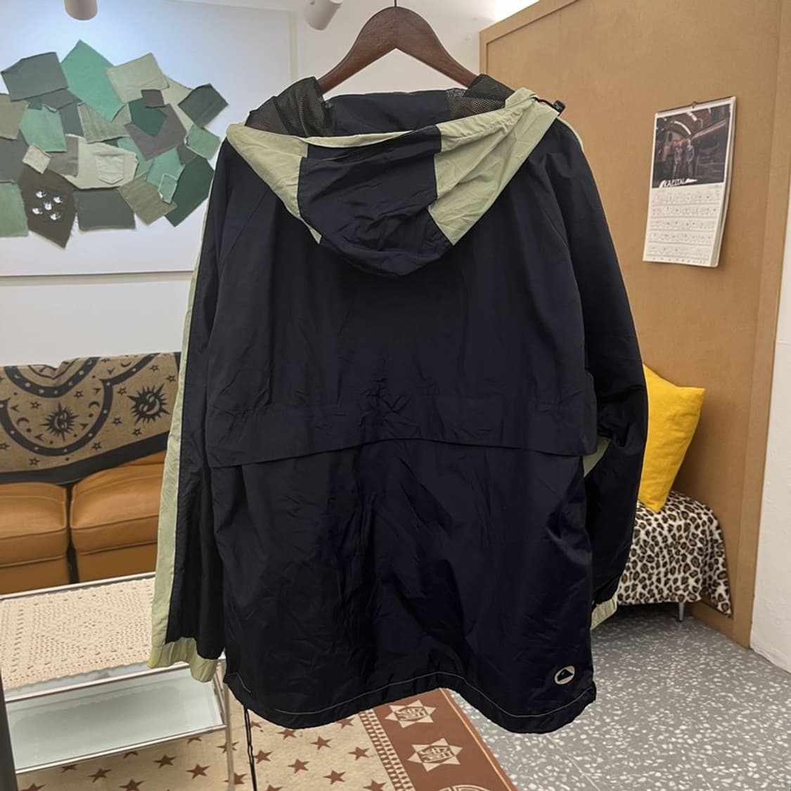 퀵실버 레트로 배색 반집업 바람막이 아노락 XL C10345 상품이미지4