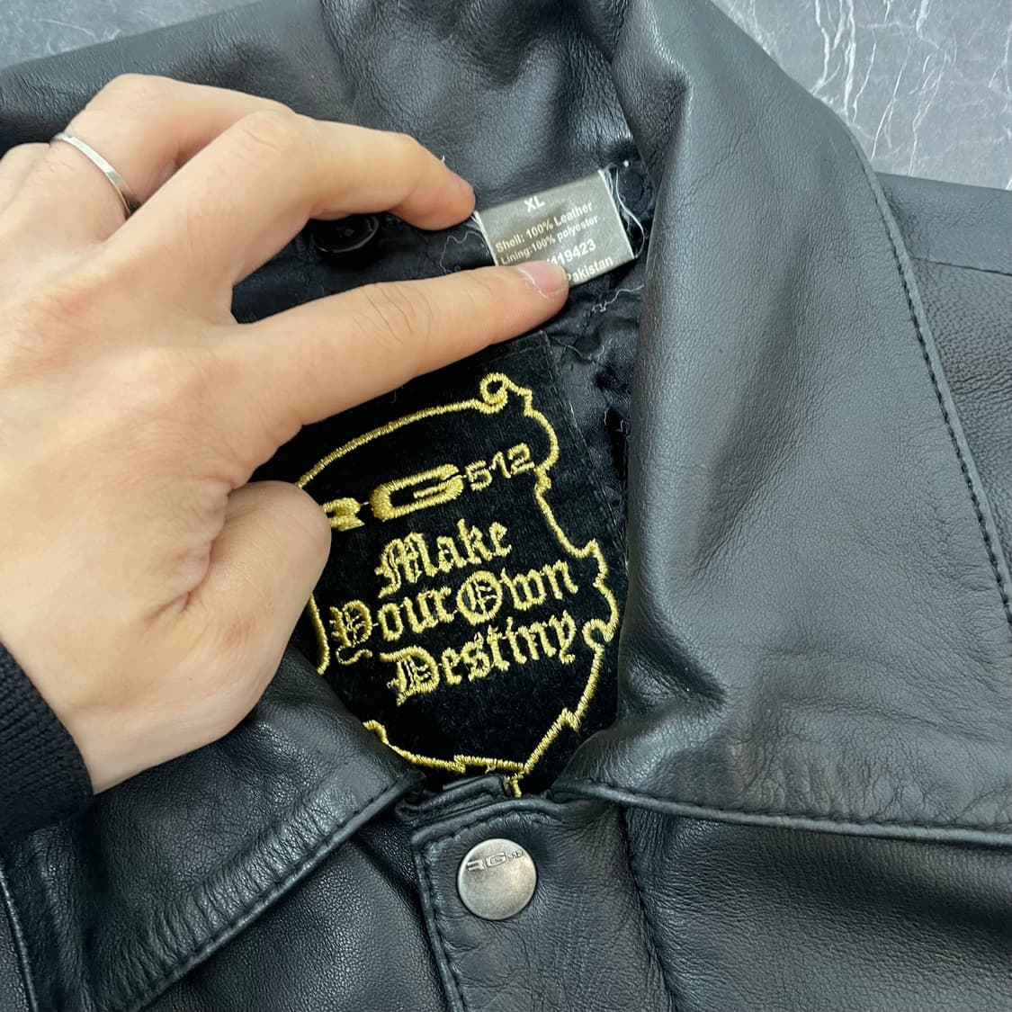 XL 양가죽 쿼드 포켓 봄버 자켓 상품이미지8