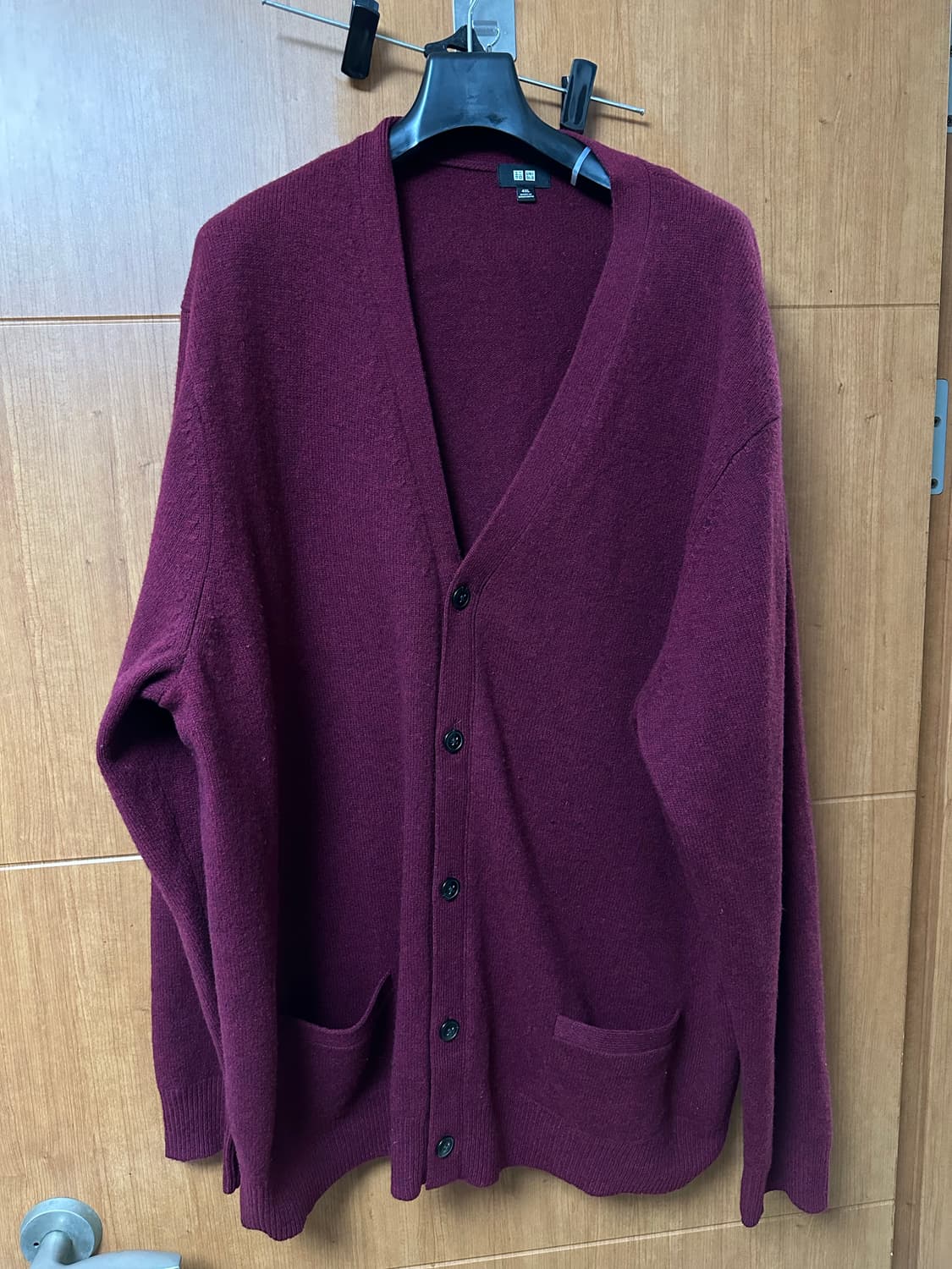 [4XL] 유니클로 가디건 버건디 상품이미지1