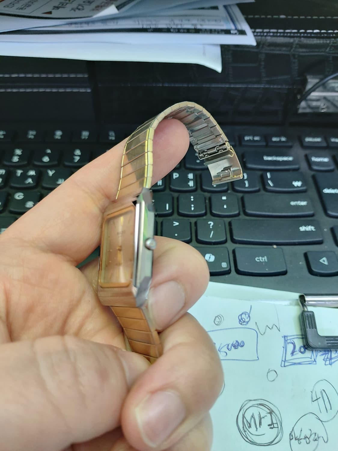 라도 빈티지 텅스텐 금장 시계  상품이미지2