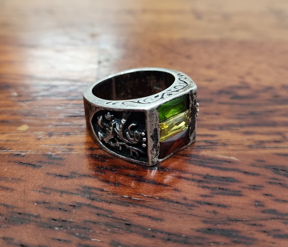 빈티지 수정 반지 925실버 /크롬하츠/ 상품이미지1