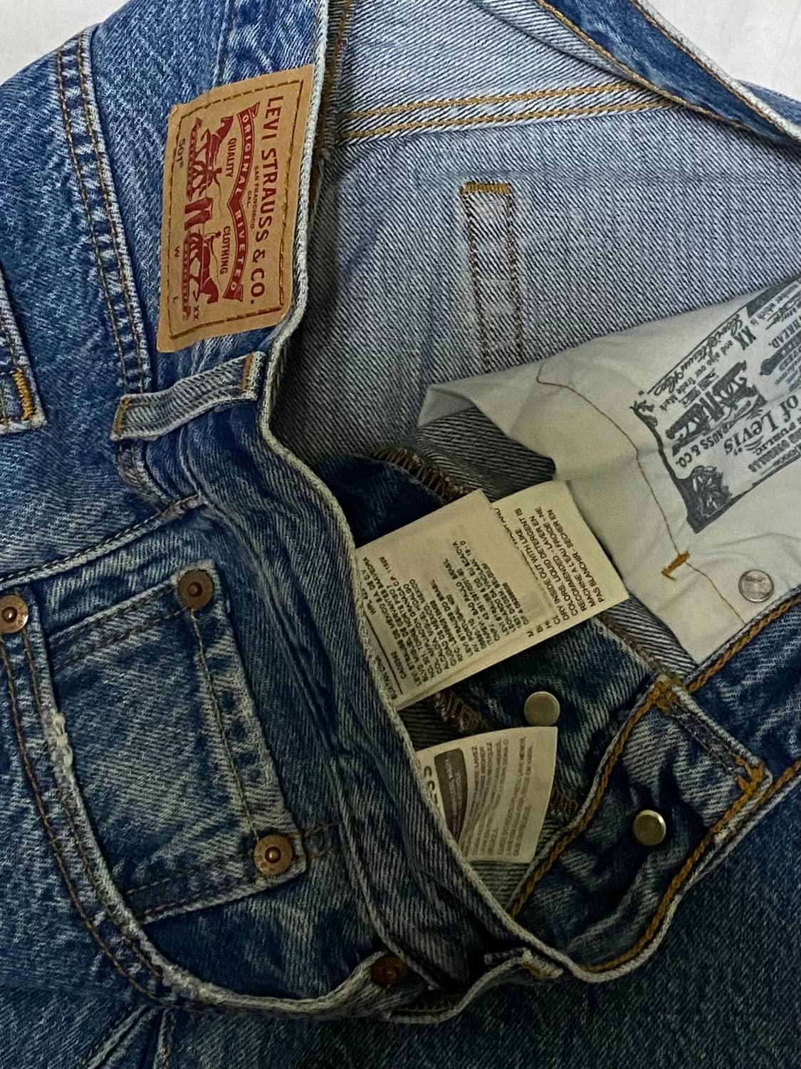 리바이스 청바지 501 특이한나염 허리 31인치 상품이미지6