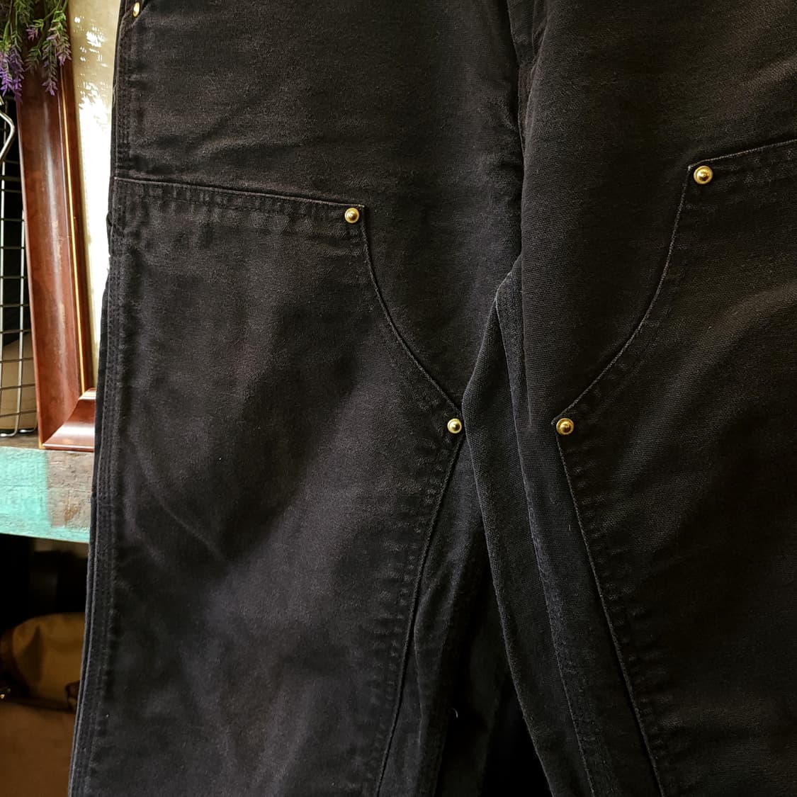 칼하트 더블니 블랙 칼하트 워크팬츠 BK BK 32x32 상품이미지7