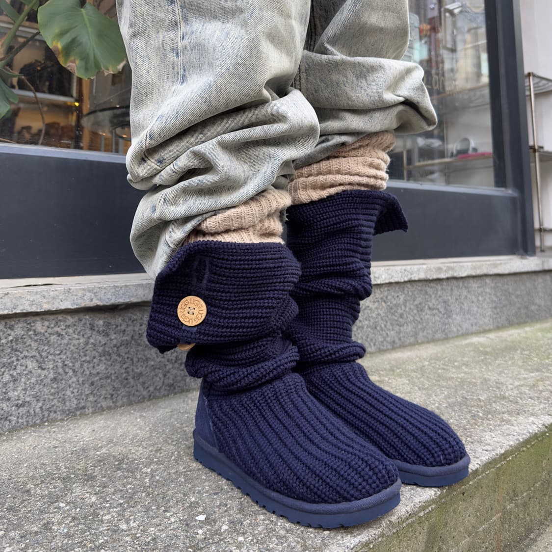 2000s Y2K 니트 카디 어그 부츠 상품이미지8