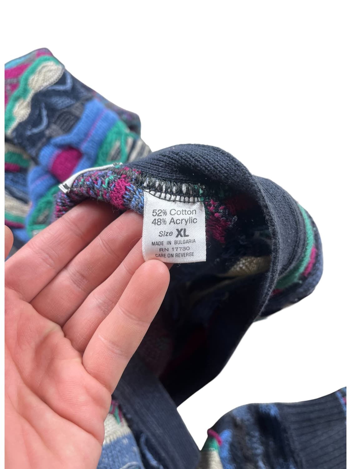 Vintage 불가리아 생산 코튼 혼방 가디건  상품이미지5