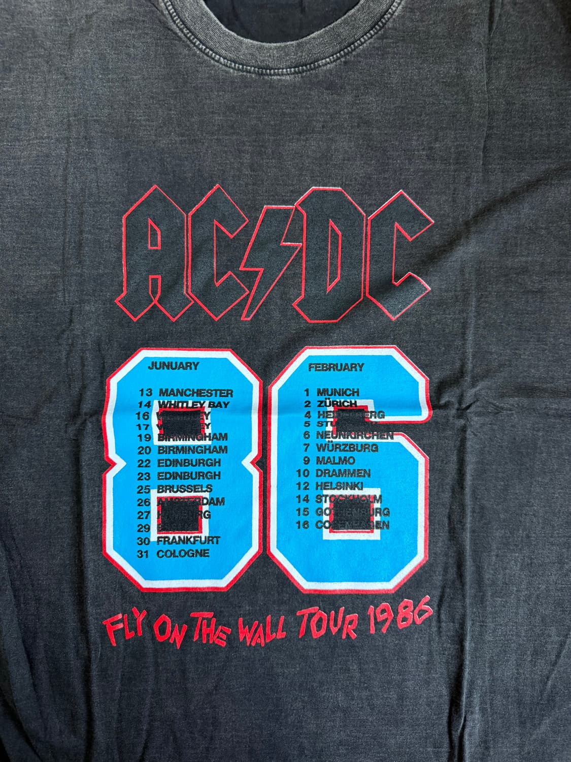 ACDC 1986 Fly on the Wall 투어 반팔티 상품이미지2