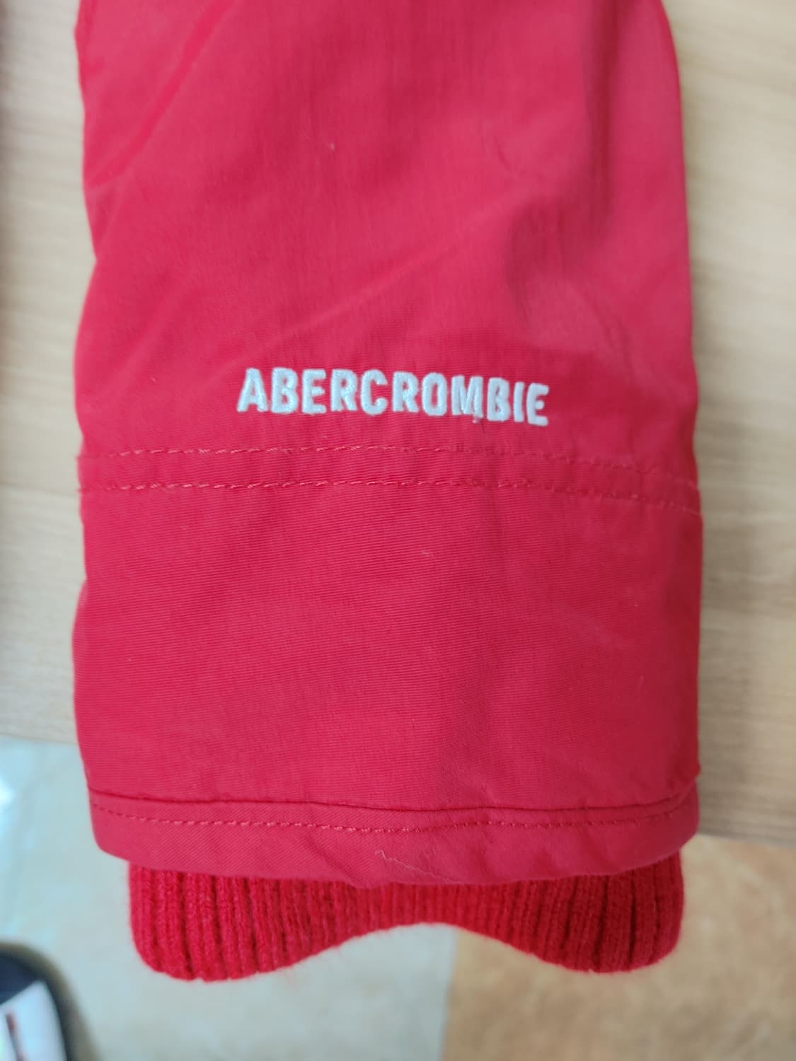 ABERCROMBIE 아베크롬비 찐레드 야상형 후드 파카 상품이미지6
