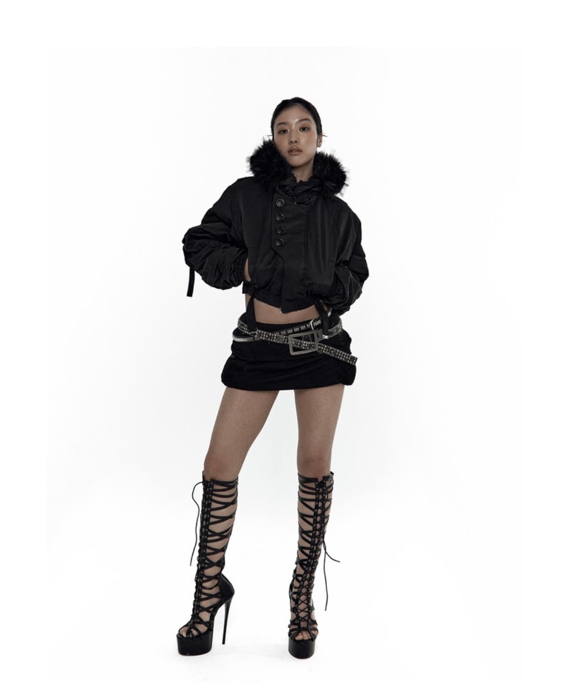 Kashiko Hooded Crop Bomber 카시코 상품이미지4