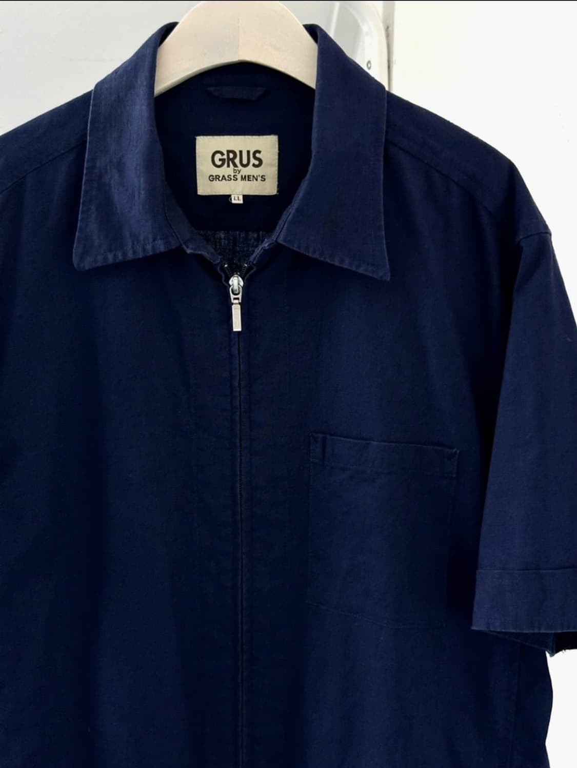 Linen cotton woven zip shirket 상품이미지2
