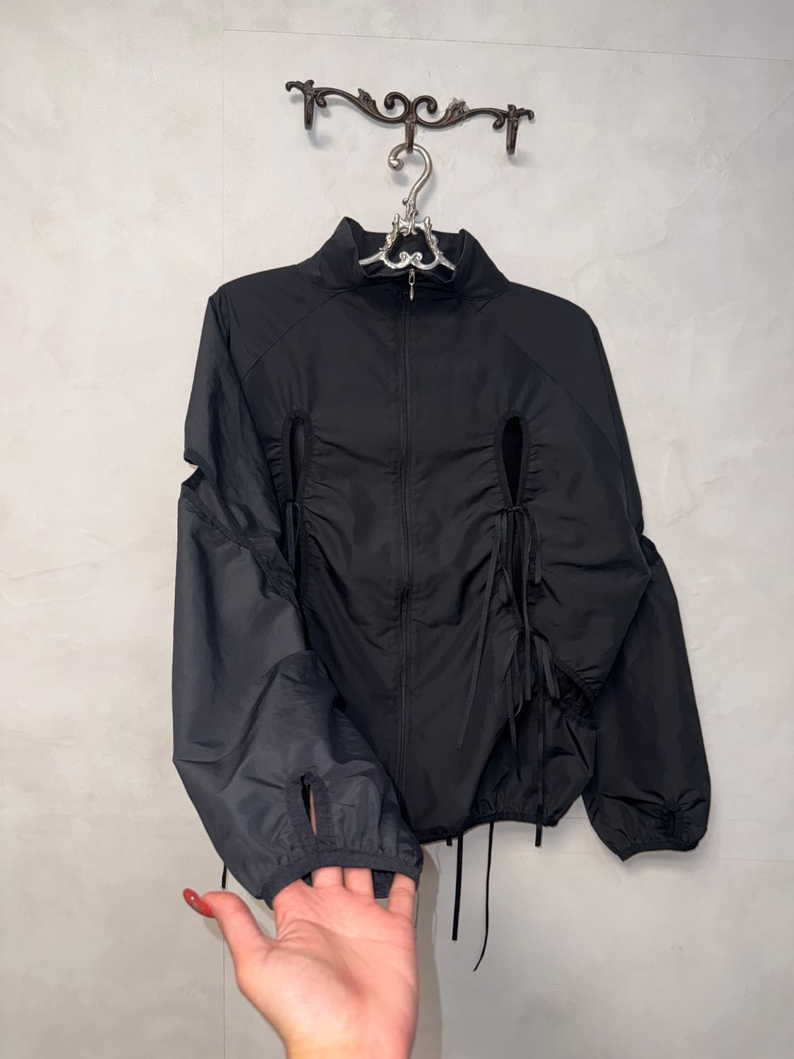 NACHE cut-out windbreaker black 상품이미지2