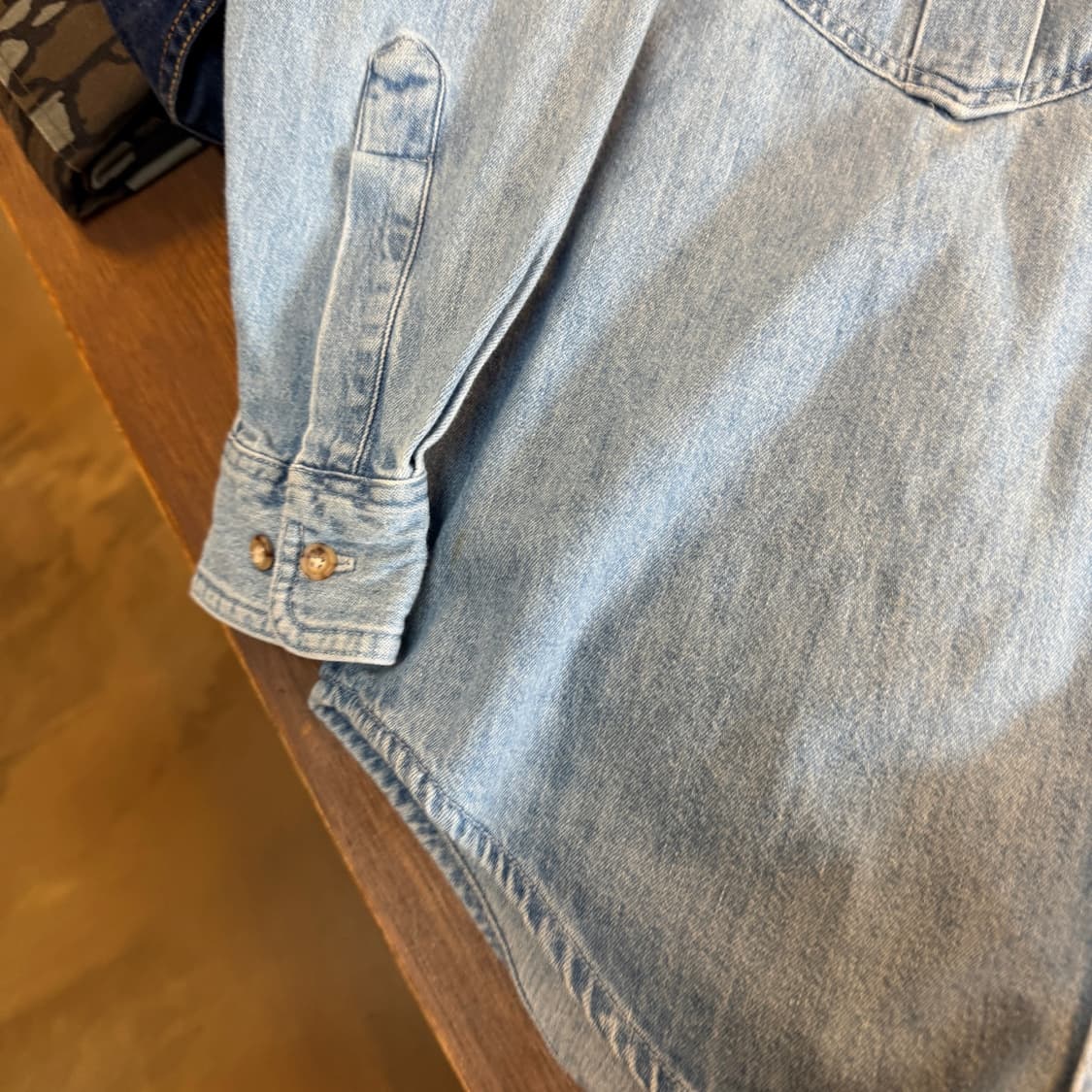 올드 갭 캐나다 생산 투포켓 데님 셔츠 S M 상품이미지2