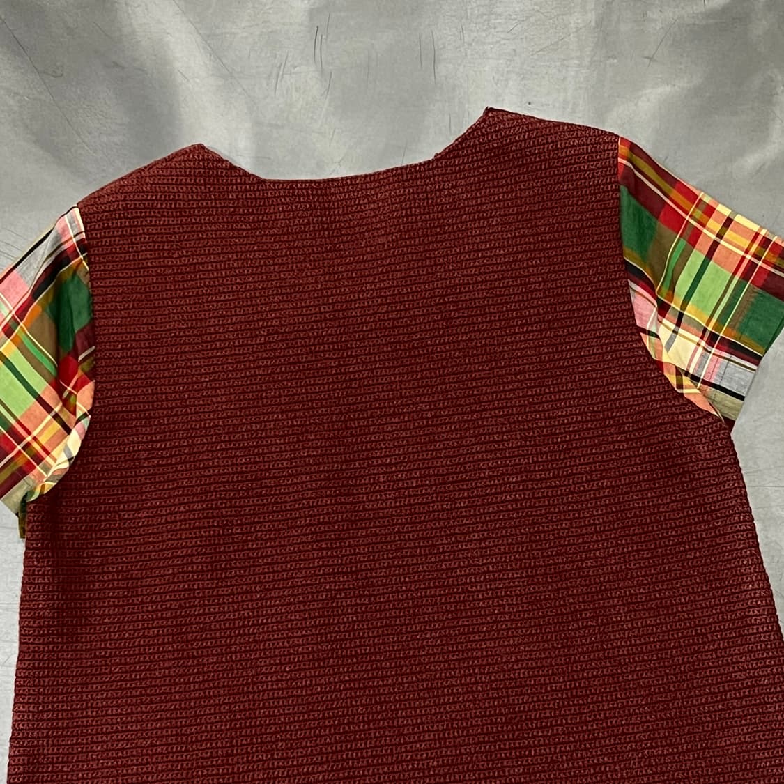  이세이미야케 hai 체크 배색 니트 y16317 상품이미지5