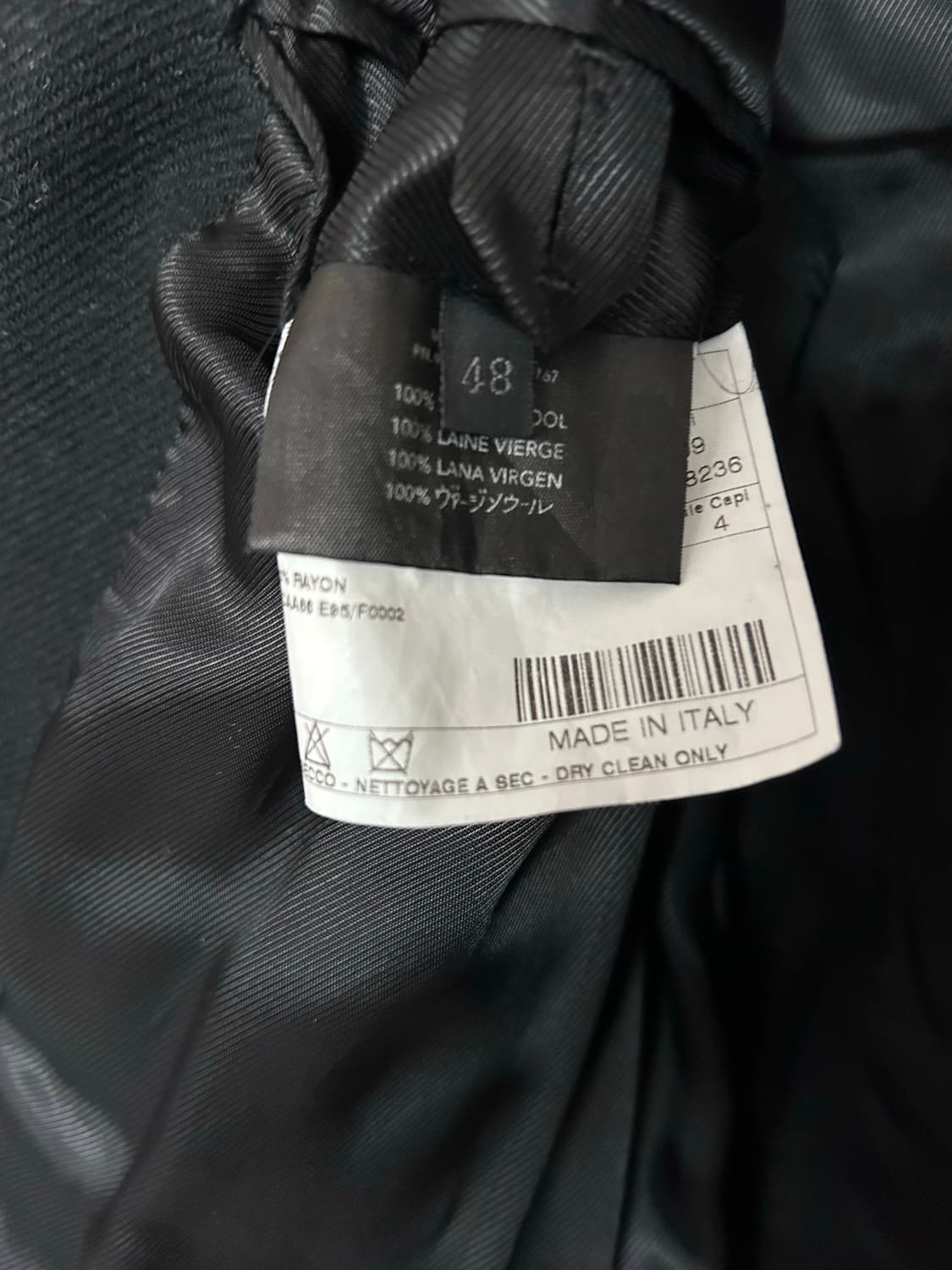 Prada 블랙 싱글 브레스트 코트 48사이즈 상품이미지3