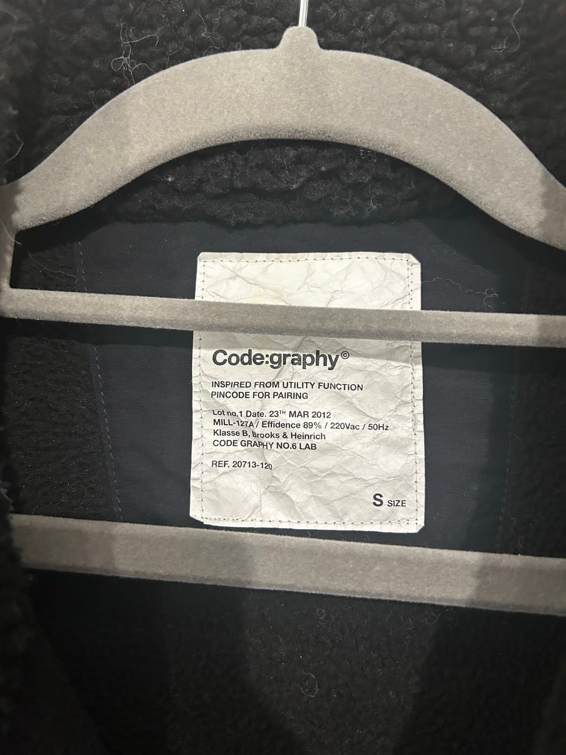 코드그라피 헤비보아 더플 플리스 점퍼 블랙 상품이미지2