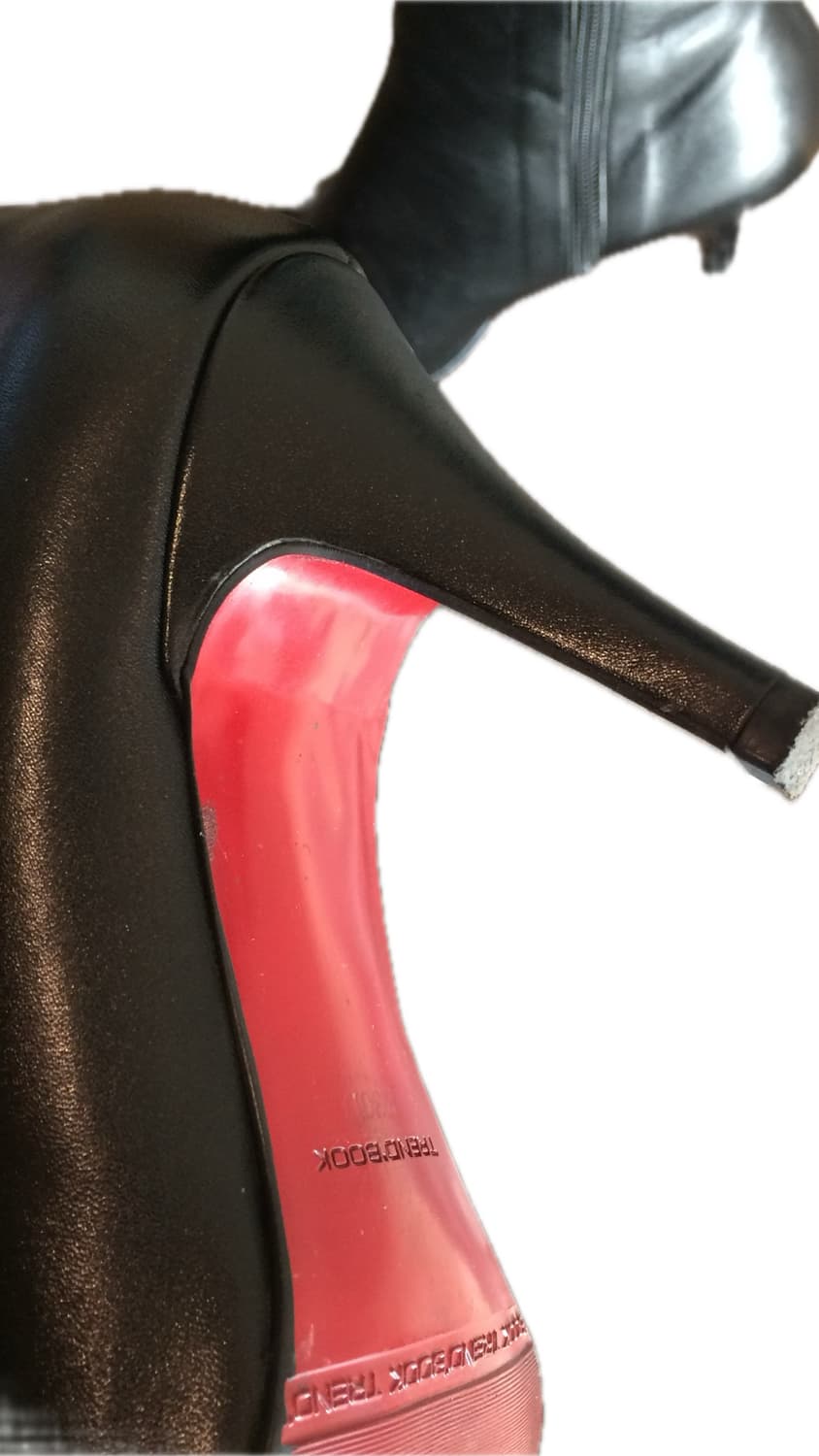 Leather slim long boots black 상품이미지6