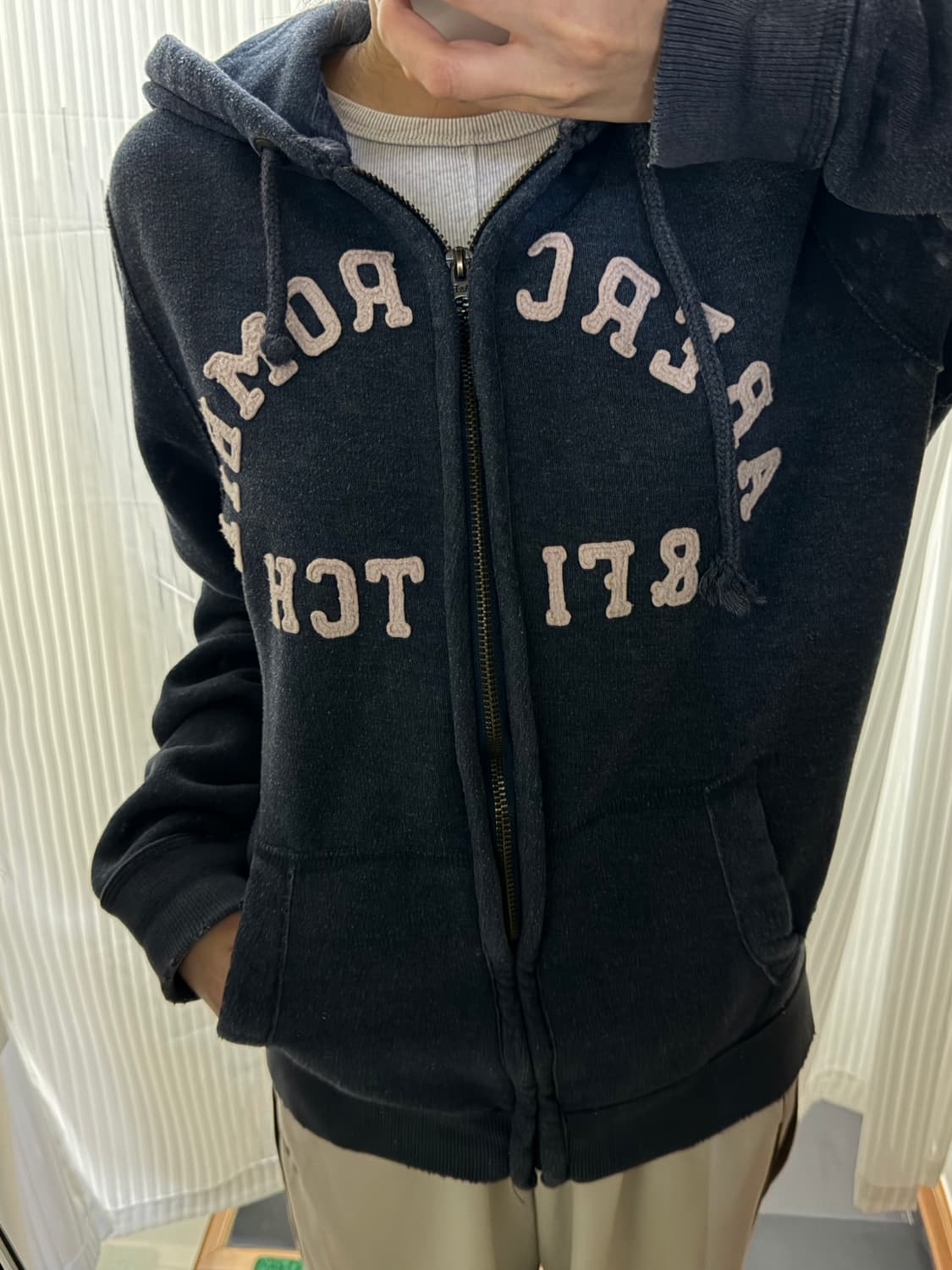 아베크롬비 그레이 후드집업 L 상품이미지1