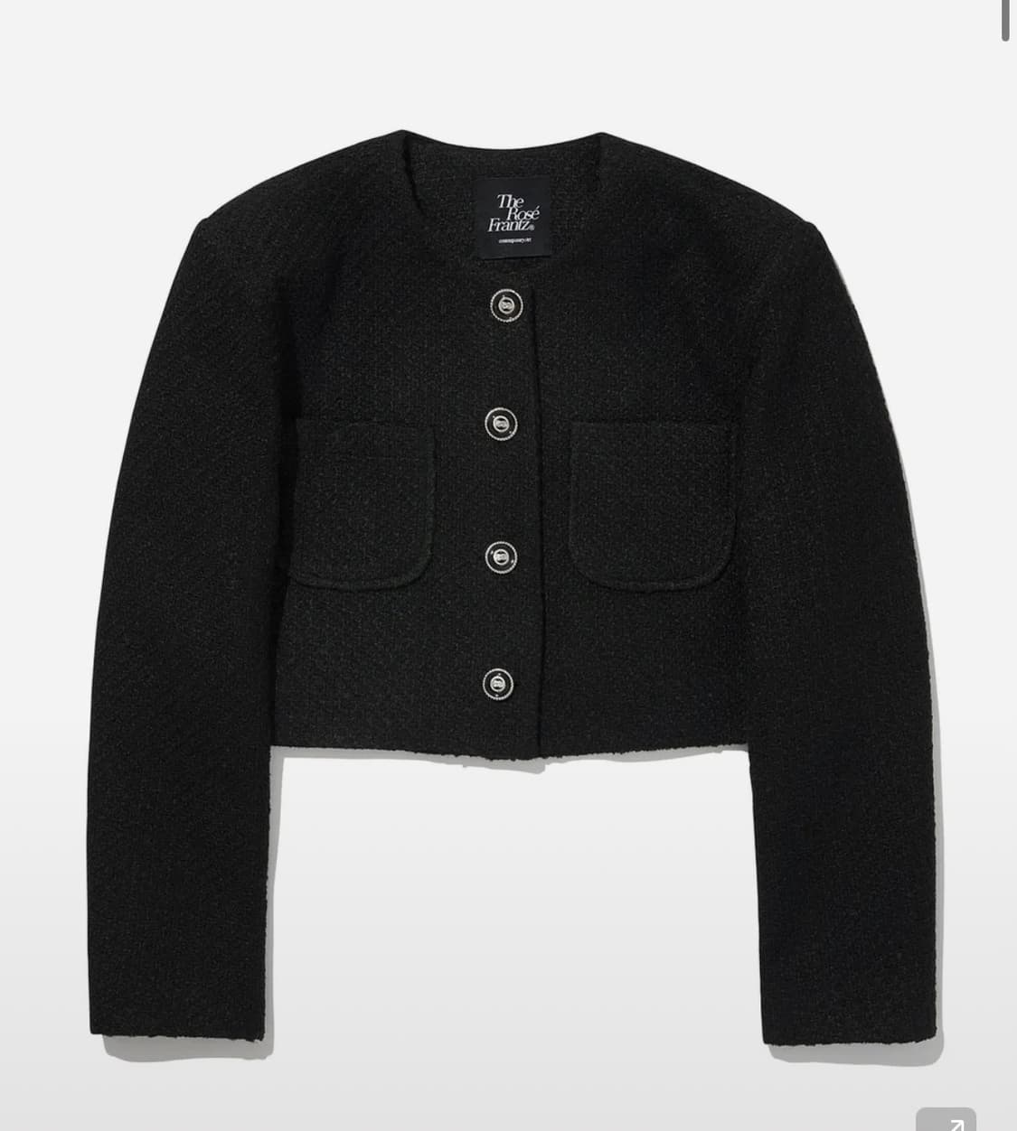 로제프란츠 트위드 크롭 자켓 블랙 Free 상품이미지1